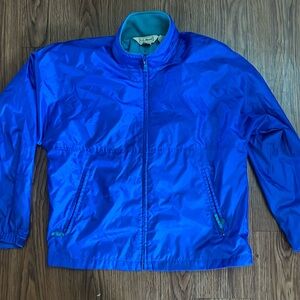 Women’s blue windbreaker jacket